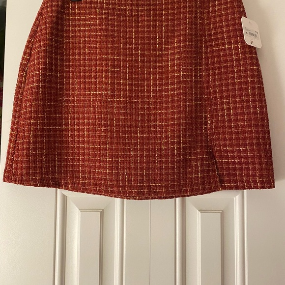 Altar'd State Dresses & Skirts - Altar'd State Red and Gold A-Line Skirt